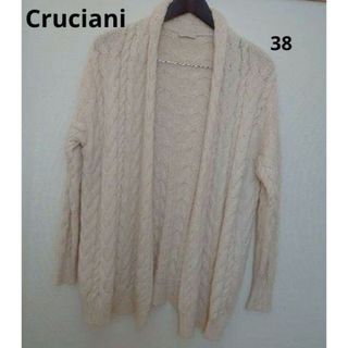 ♥️美品♥️【Cruciani】M クリーム カシミヤカーディガン 手洗い可