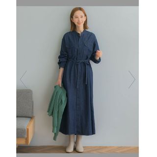 アーバンリサーチロッソ(URBAN RESEARCH ROSSO)の『別注』Lee*ROSSO BELTED DENIM DRESS(ロングワンピース/マキシワンピース)