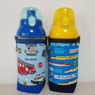 プラスチック　ハンドメイド　スケーター480ml　保冷　車　水筒カバー(その他)