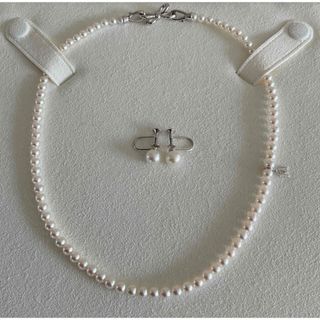 ミキモト(MIKIMOTO)の本日まで 美品 希少 ミキモト ベビーパール ネックレス イヤリング セット 箱(ネックレス)