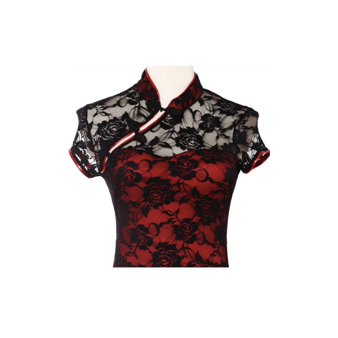 コスプレ チャイナドレス 赤 Lサイズ エンタメ/ホビーのコスプレ(衣装)の商品写真