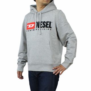 ディーゼル(DIESEL)の【新品・未使用】ディーゼル メンズ－パーカー Lサイズ A03757 グレー(パーカー)