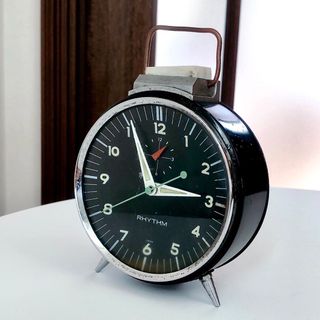 RHYTHM - RHYTHM リズム アラーム付き手巻き式置き時計 稼動品 RHYTHM - RHYTHM リズム アラーム付き手巻き式置き時計 稼動品