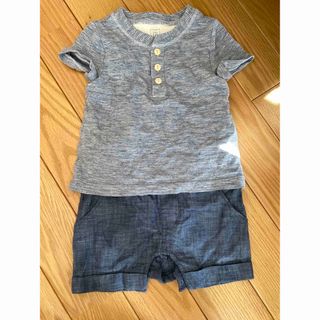 ベビーギャップ(babyGAP)のGAP 半袖　ロンパース  12〜18m(ロンパース)