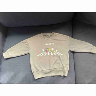 スヌーピー(SNOOPY)のスヌーピー　トレーナー　100 グレー　キッズ(Tシャツ/カットソー)