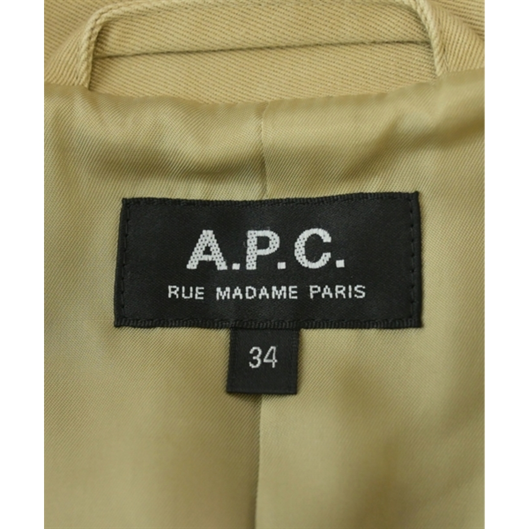 2024超歓迎 A.P.C. アーペーセー トレンチコート 34(XS位) ベージュ