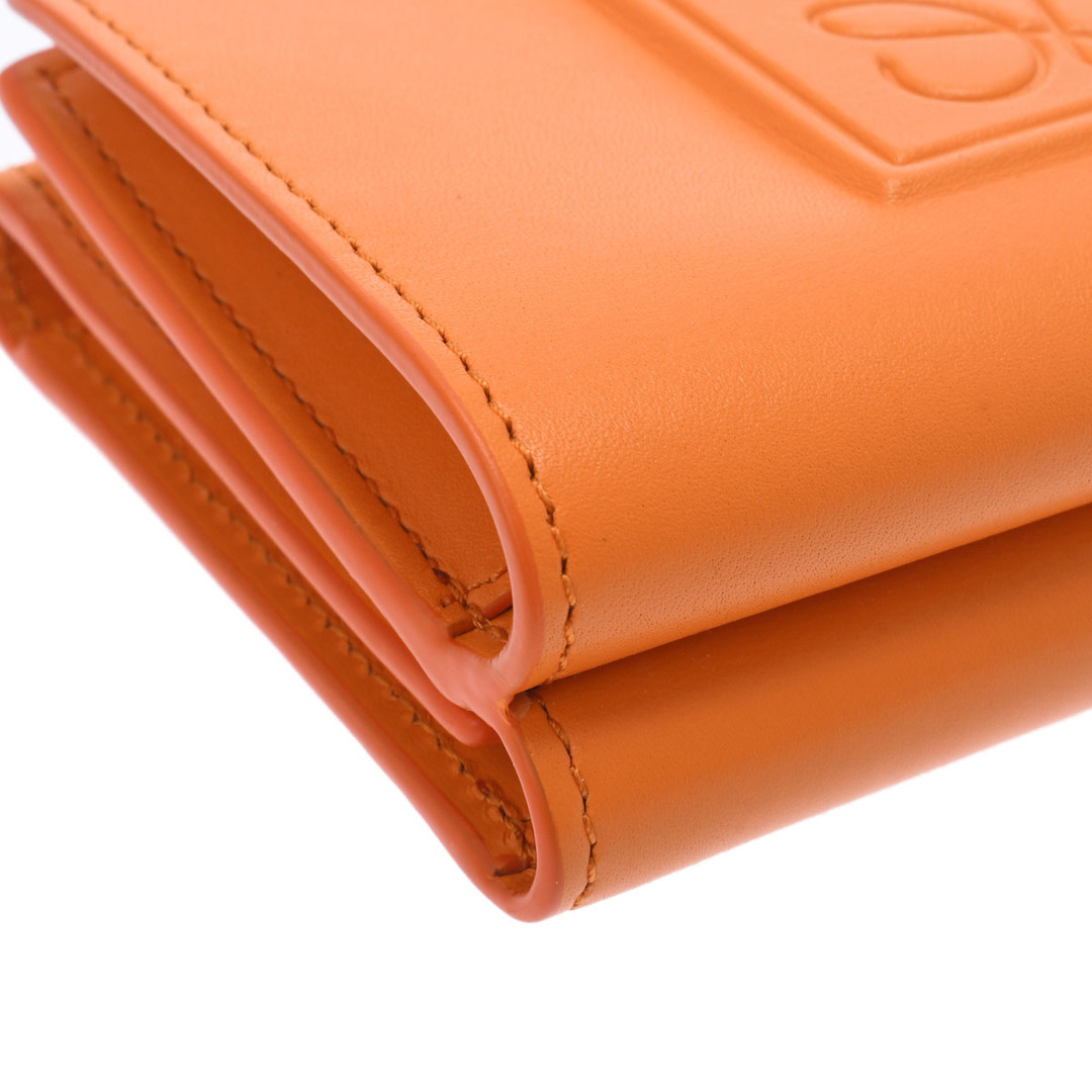 LOEWE(ロエベ)の未使用 ロエベ LOEWE C565TR2X01 レディース 三つ折り財布 ブライトオレンジ サテンカーフ レディースのファッション小物(財布)の商品写真