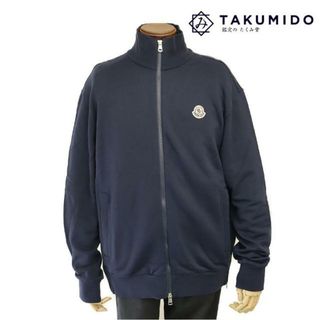 モンクレール(MONCLER)のモンクレール ジップ スウェット G20918G00036 809KR 中古 サイズL ネイビー MONCLER 【中古】 | ブランド ファッション 長袖 服 アウター カジュアル 紺 シンプル ABランク(ジャージ)