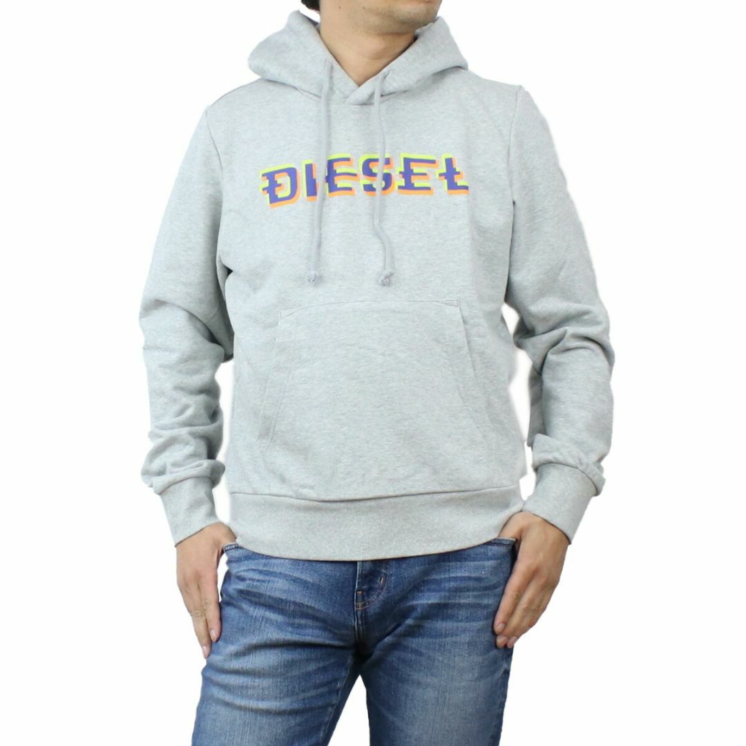 DIESEL(ディーゼル)の【新品・未使用】ディーゼル メンズ－パーカー Lサイズ A06510 グレー系 メンズのトップス(パーカー)の商品写真