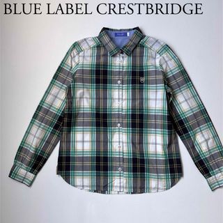 ブルーレーベルクレストブリッジ(BLUE LABEL CRESTBRIDGE)の美品　BLUE LABEL CRESTBRIDGE シャツ　チェック　ロゴ刺繍(シャツ/ブラウス(長袖/七分))