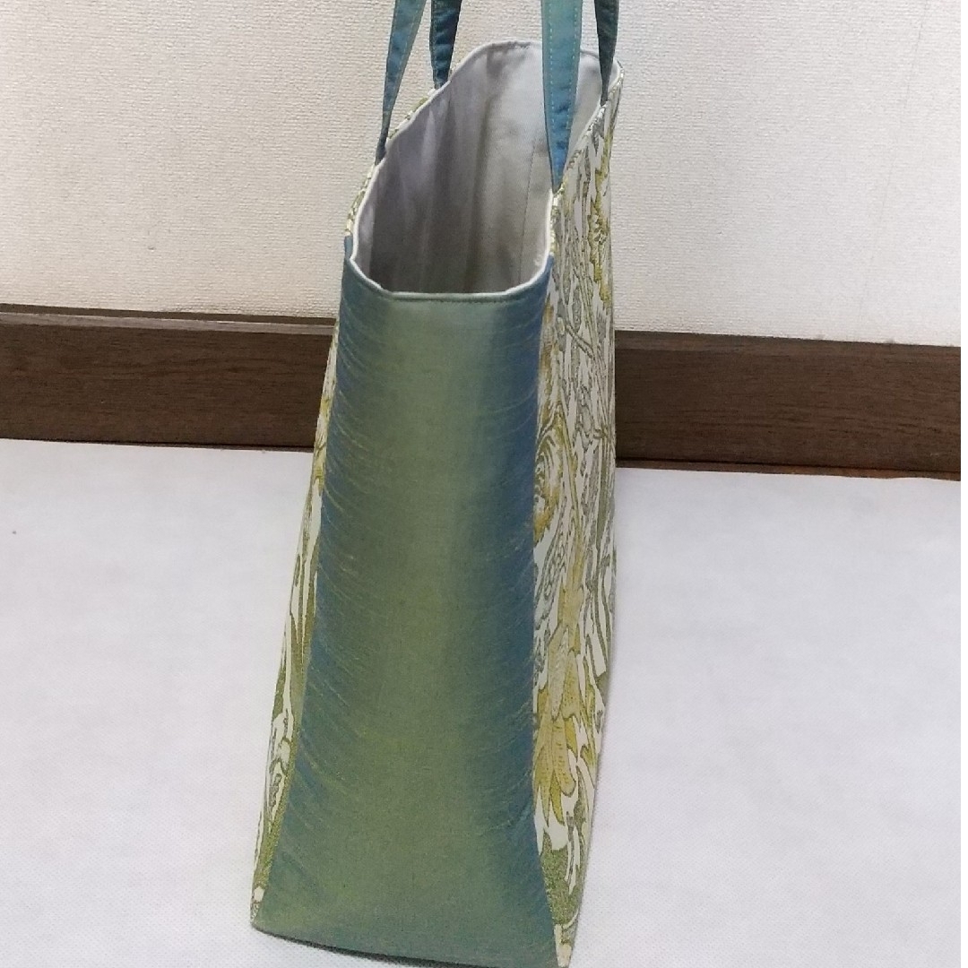 ハンドメイド  トートバッグ  ウィリアムモリス ピンク&ローズ 川島織物 ハンドメイドのファッション小物(バッグ)の商品写真