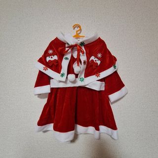 ラスト1点　110　サンタコス　コスプレ　キッズ　クリスマス　衣装　11_2(ワンピース)