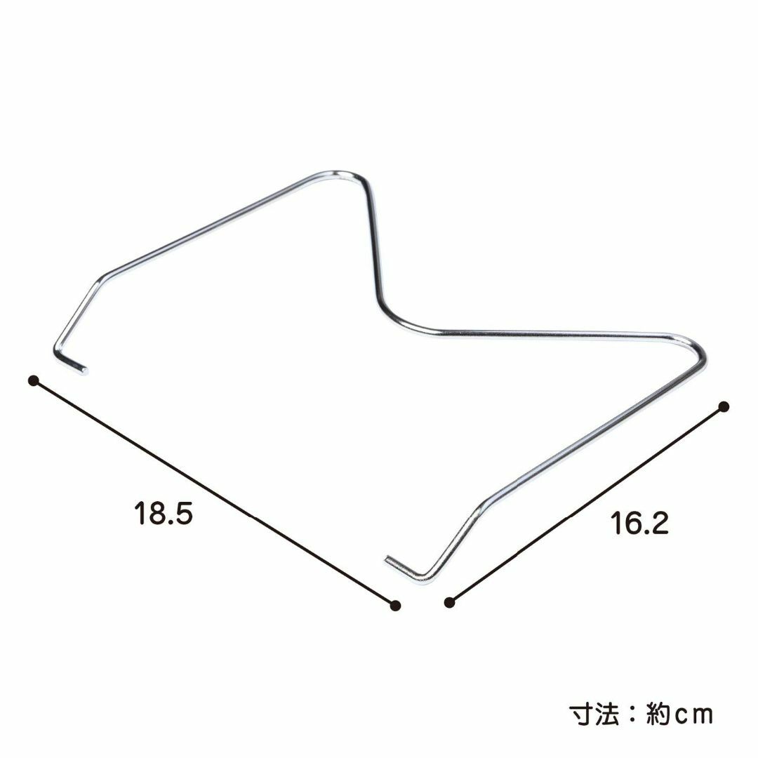 Belca フライパンスタンドシリーズ専用 追加用 仕切り M型ワイヤー 1本  インテリア/住まい/日用品の収納家具(キッチン収納)の商品写真