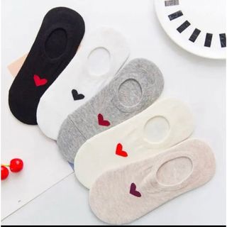 ENDO SOCKS ワンハートデザインのシンプルのショートソックス2点セット(靴下/タイツ)