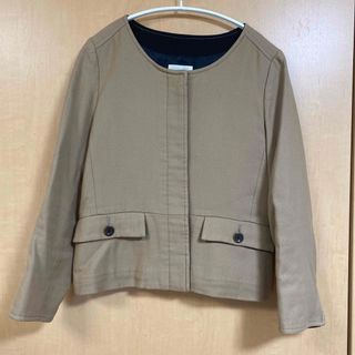 スピックアンドスパン(Spick & Span)のspick&span ノーカラー　ジャケット　コート(ノーカラージャケット)