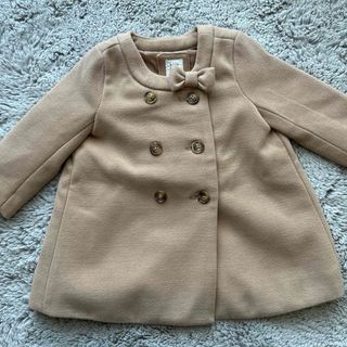 ギャップキッズ(GAP Kids)のベビーギャップ　GAP リボン　コート　アウター　ベージュ　子供服　キッズ(ジャケット/コート)