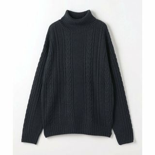 アデイインザライフ(a day in the life)の【NAVY】アラン フォーム タートルネックニット -ハンドウォッシャブル-<A DAY IN THE LIFE>(ニット/セーター)