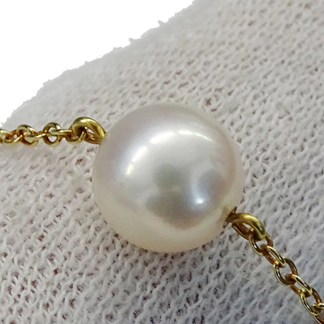 ミキモト MIKIMOTO ネックレス レディース ブランド K18YG パール 真珠 1粒 7.5mm イエローゴールド ジュエリー シンプル―カラー