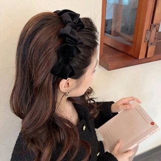 ザラ(ZARA)の結婚式 リボンカチューシャ リボン ベロア ベルベット ヘアアレンジ ヘアアクセ(カチューシャ)