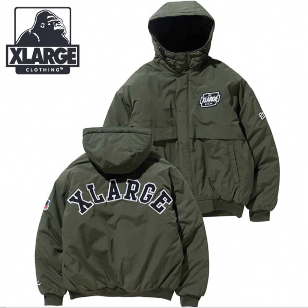 XLARGE(エクストララージ)のXLARGE ｜NYLON PUFFER JACKET（OLIVE) メンズのジャケット/アウター(ナイロンジャケット)の商品写真