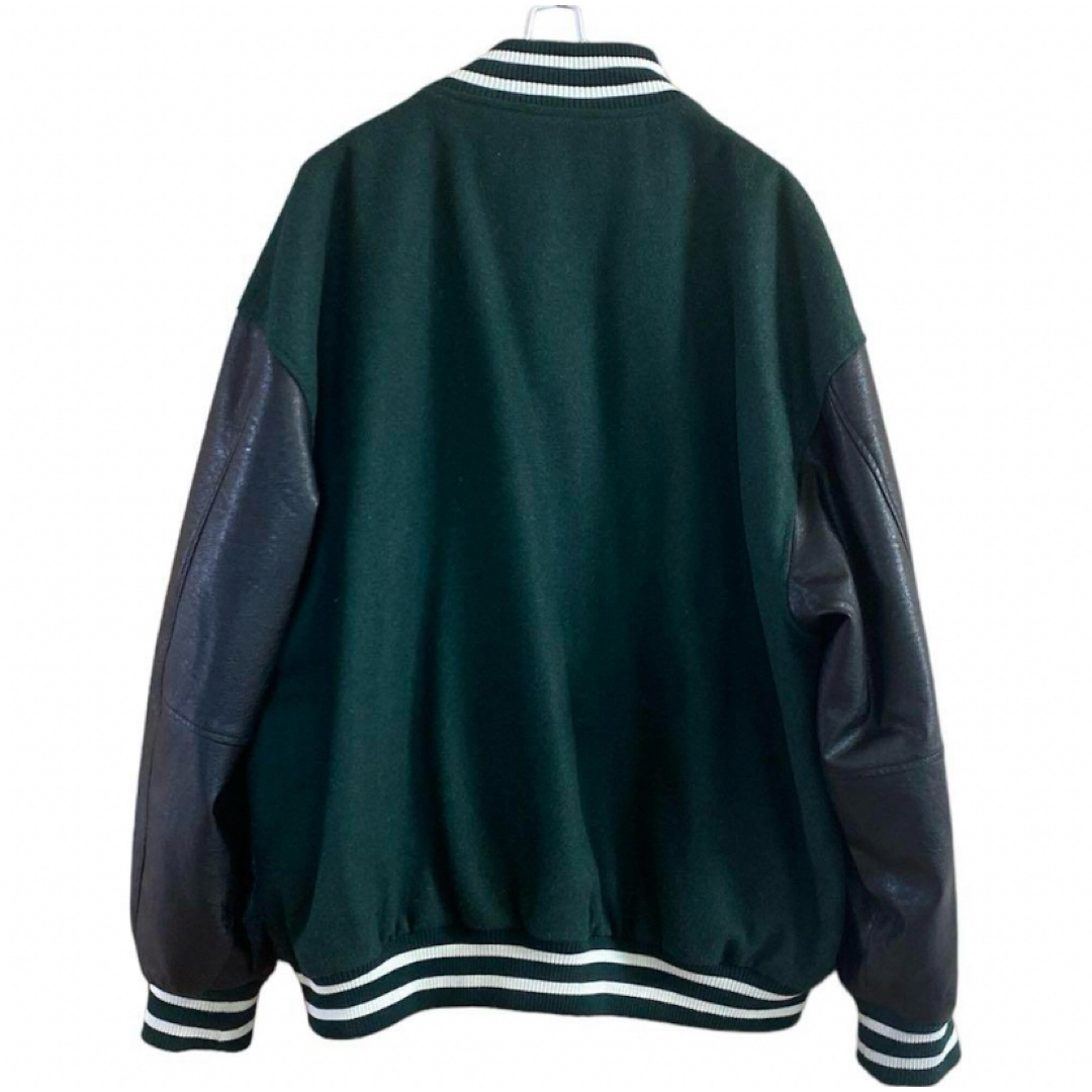 WEGO(ウィゴー)のwego スタジャン　緑×黒　Lサイズ メンズのジャケット/アウター(スタジャン)の商品写真
