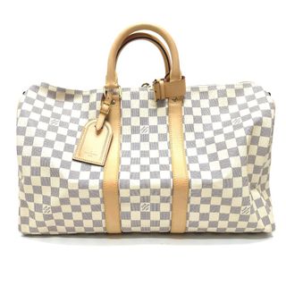 ルイヴィトン(LOUIS VUITTON)のルイヴィトン LOUIS VUITTON キーポルバンドリエール 45 N48223 ダミエアズール ボストンバッグ ダミエアズールキャンバス ホワイト 未使用(ボストンバッグ)