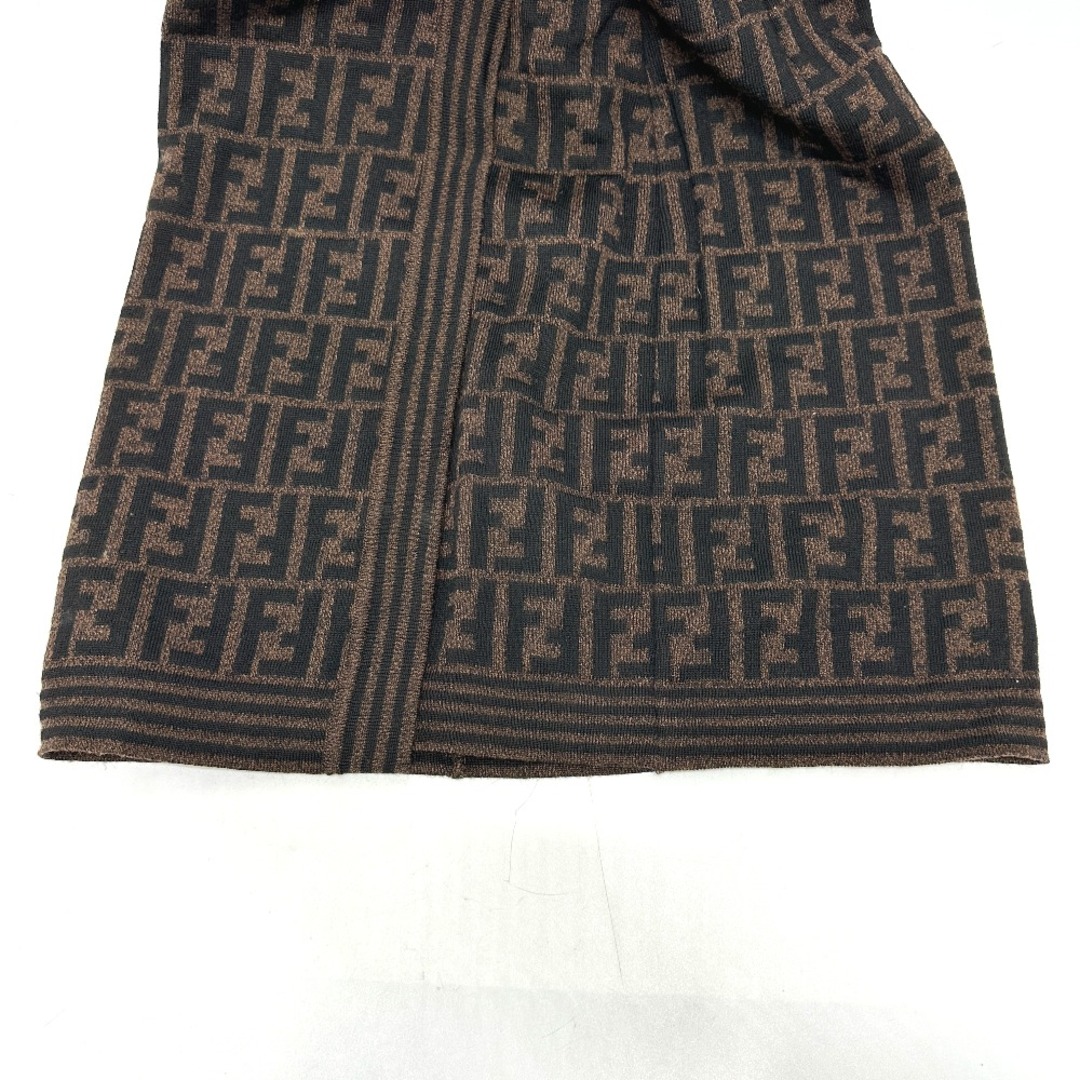 FENDI フェンディ ひざ丈 スカート ラップ ズッカ柄 グレー