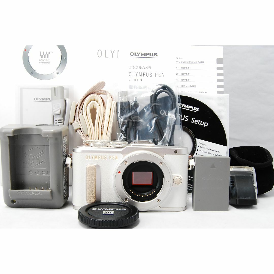 OLYMPUSの■美品■OLYMPUS PEN E-PL8 ホワイト ≪ショット数2500回≫