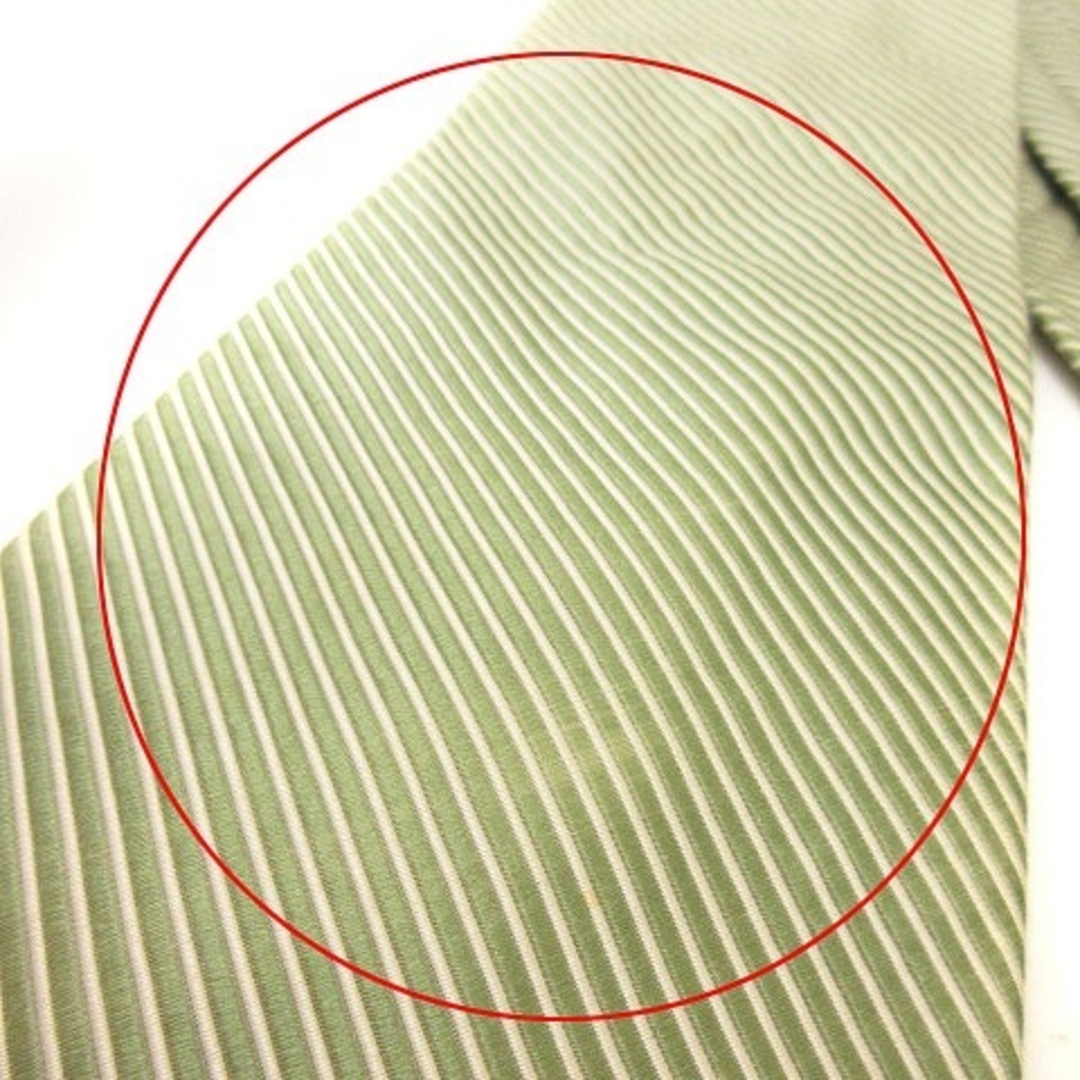 Brooks Brothers(ブルックスブラザース)のブルックスブラザーズ ネクタイ 斜めボーダー シルク ライトグリーン 緑系 白 メンズのファッション小物(ネクタイ)の商品写真