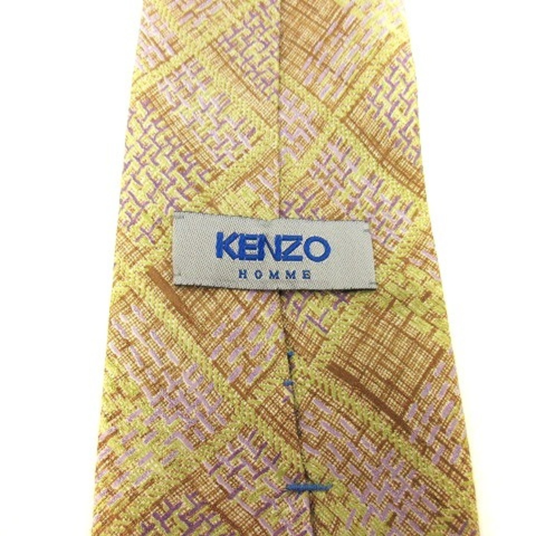 KENZO(ケンゾー)のケンゾー ネクタイ チェック シルク100％ ライトグリーン マルチカラー メンズのファッション小物(ネクタイ)の商品写真