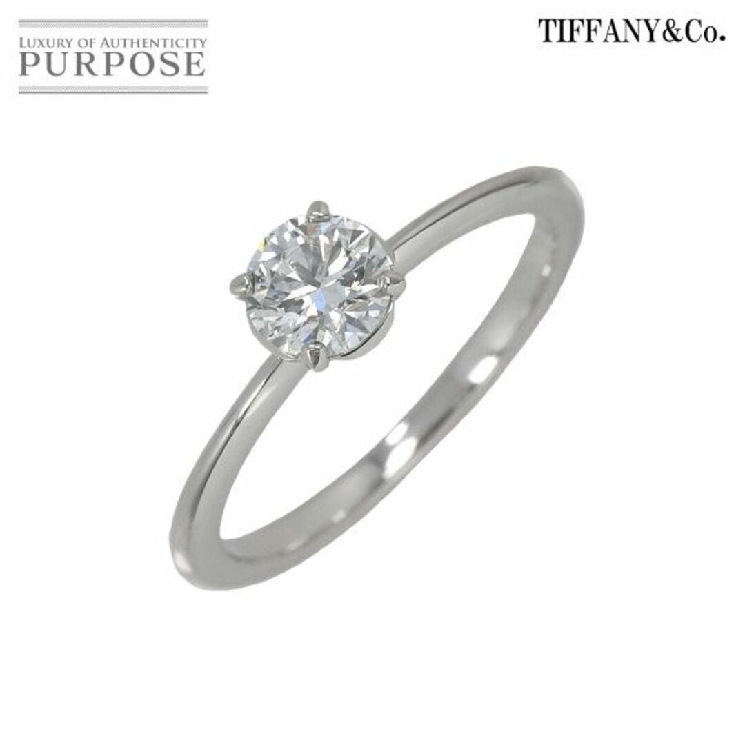 Tiffany & Co.(ティファニー)のティファニー TIFFANY&Co. Tトゥルー ダイヤ 0.41ct H/VS2/3EX 7.5号 リング Pt プラチナ 指輪【鑑定書付き】VLP 90199198 レディースのアクセサリー(リング(指輪))の商品写真