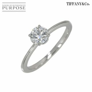 ティファニー(Tiffany & Co.)のティファニー TIFFANY&Co. Tトゥルー ダイヤ 0.41ct H/VS2/3EX 7.5号 リング Pt プラチナ 指輪【鑑定書付き】VLP 90199198(リング(指輪))