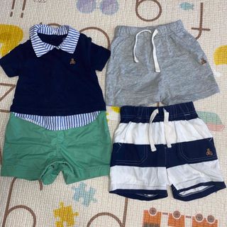 ベビーギャップ(babyGAP)のBaby gap 3点セット　重ね着風ロンパース　パンツ(ロンパース)