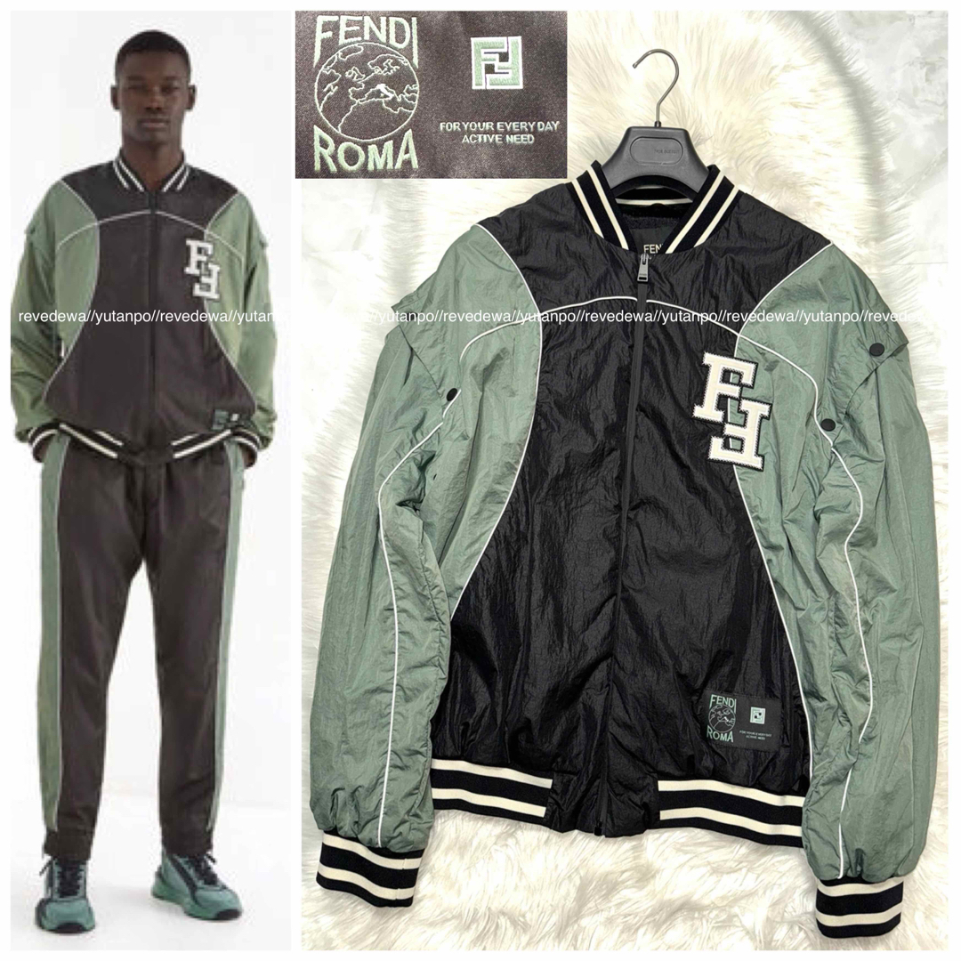 本物 美品 近年モデル フェンディ FF logo ブルゾン ジャケット 46 本物 美品 近年モデル フェンディ FF logo ブルゾン ジャケット 46