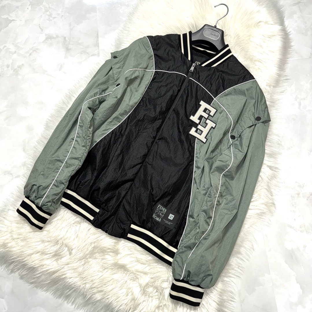 本物 美品 近年モデル フェンディ FF logo ブルゾン ジャケット 46 本物 美品 近年モデル フェンディ FF logo ブルゾン ジャケット 46