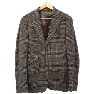 エトロ(ETRO)のETRO エトロ 18AW ハウンドトゥースチェック ウール2Bテーラードジャケット  ブラウン系 46(テーラードジャケット)