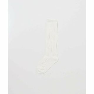 アーバンリサーチドアーズ(URBAN RESEARCH DOORS)の【WHITE】フロート編みフラワーハイソックス(KIDS)(その他)