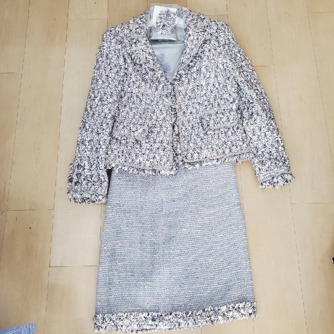 CHANEL - 新品‼️ CHANEL シャネル リボンツィード ジャケット40 CHANEL - 新品‼️ CHANEL シャネル リボンツィード ジャケット40