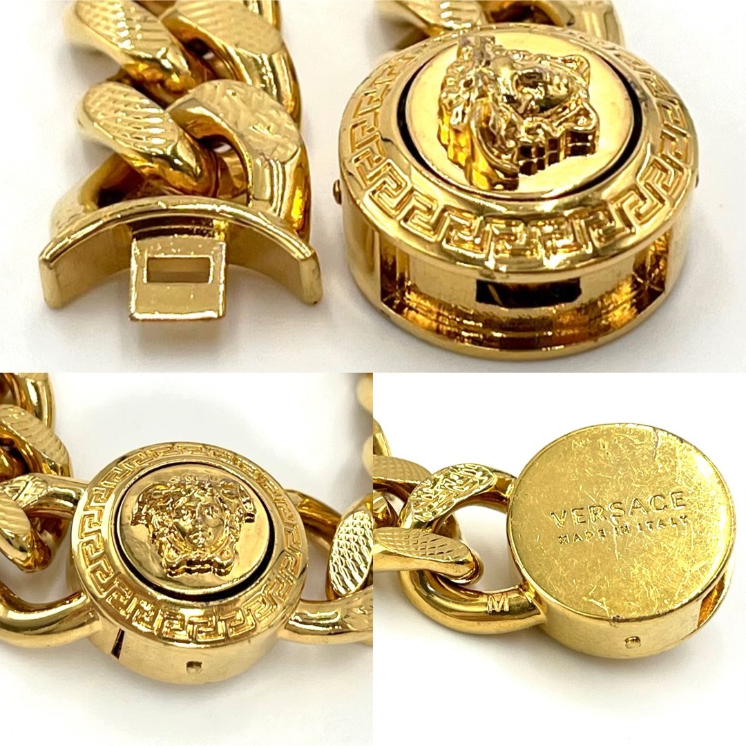 VERSACE(ヴェルサーチ)のヴェルサーチ メデューサ チェーン ブレスレット トリビュートゴールド M  メンズのアクセサリー(ブレスレット)の商品写真