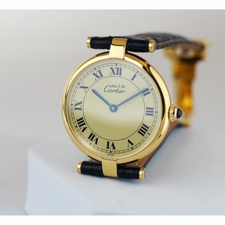 カルティエ(Cartier)の美品 カルティエ マスト ヴァンドーム アイボリー ローマン LM (腕時計(アナログ))