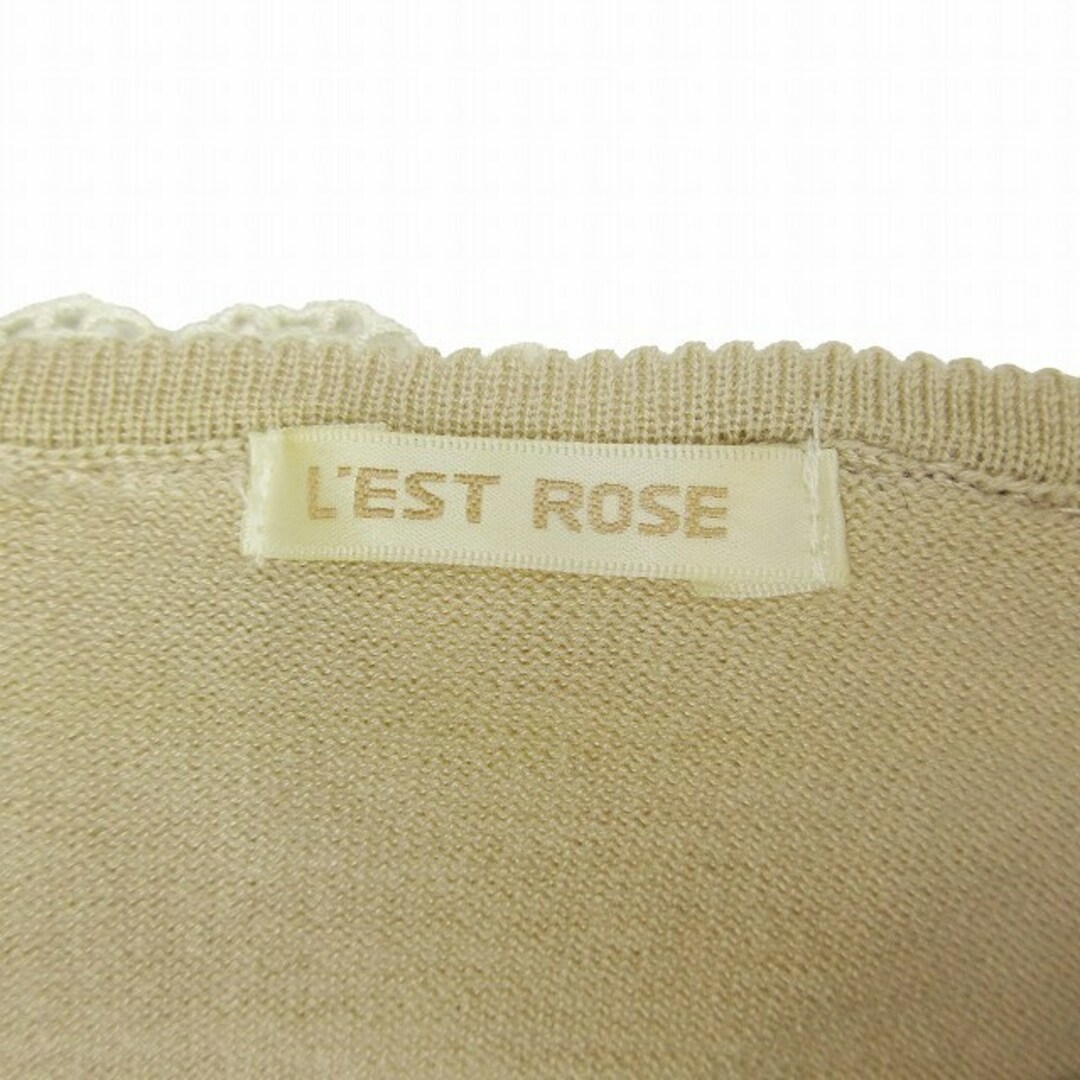 L'EST ROSE(レストローズ)の美品 レストローズ ウール ニット セーター トップス レース 2 BLM11 レディースのトップス(ニット/セーター)の商品写真