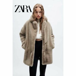 ザラ(ZARA)の未使用★ZARA フェイクファーコート 1201(毛皮/ファーコート)