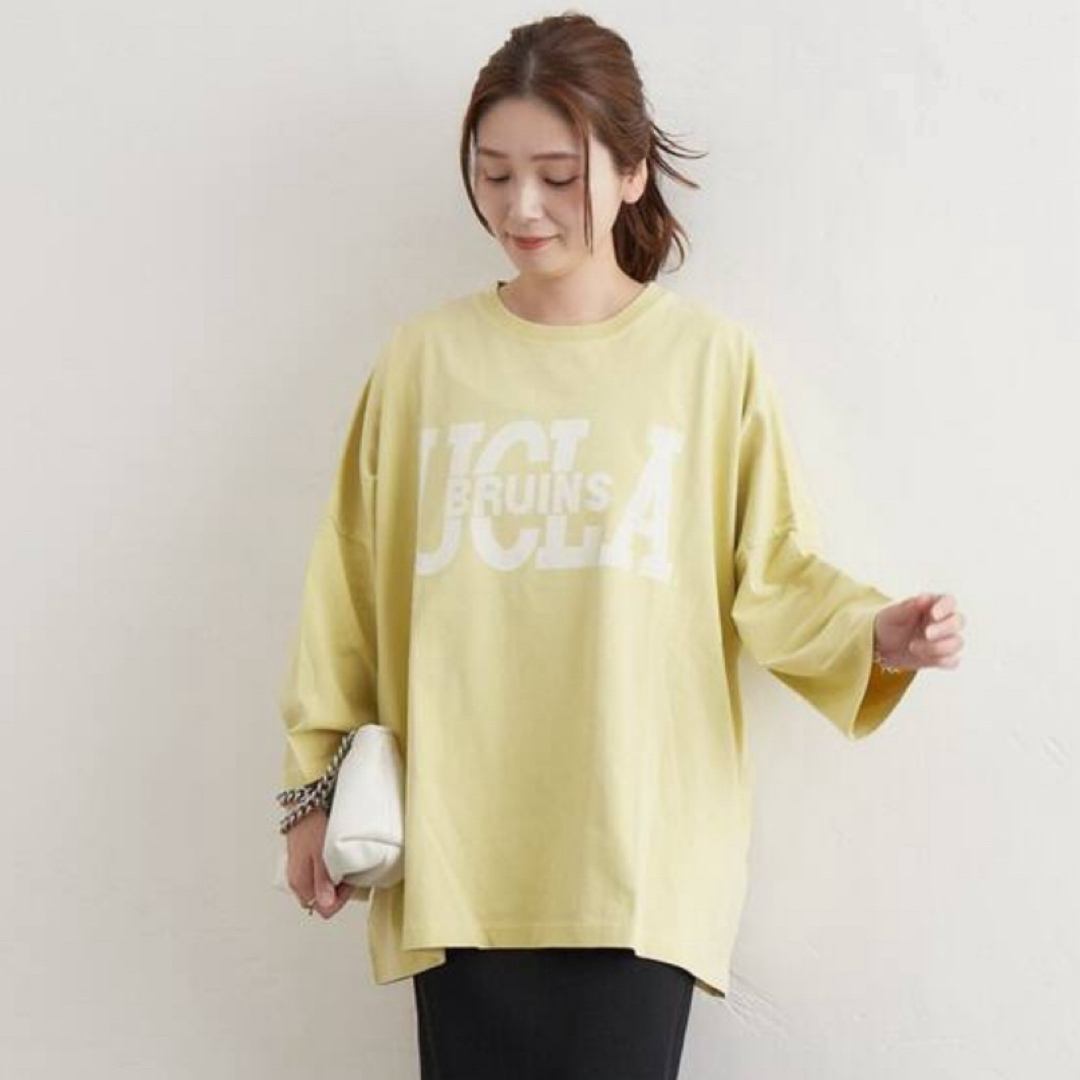 JOURNAL STANDARD(ジャーナルスタンダード)のカレッジロゴロングTシャツ　ジャーナルスタンダード レディースのトップス(Tシャツ(半袖/袖なし))の商品写真