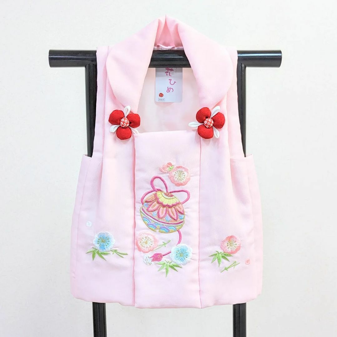 七五三 3歳 女の子 被布コート 単品 ピンク 毬 刺繍 女の子 SH7-4