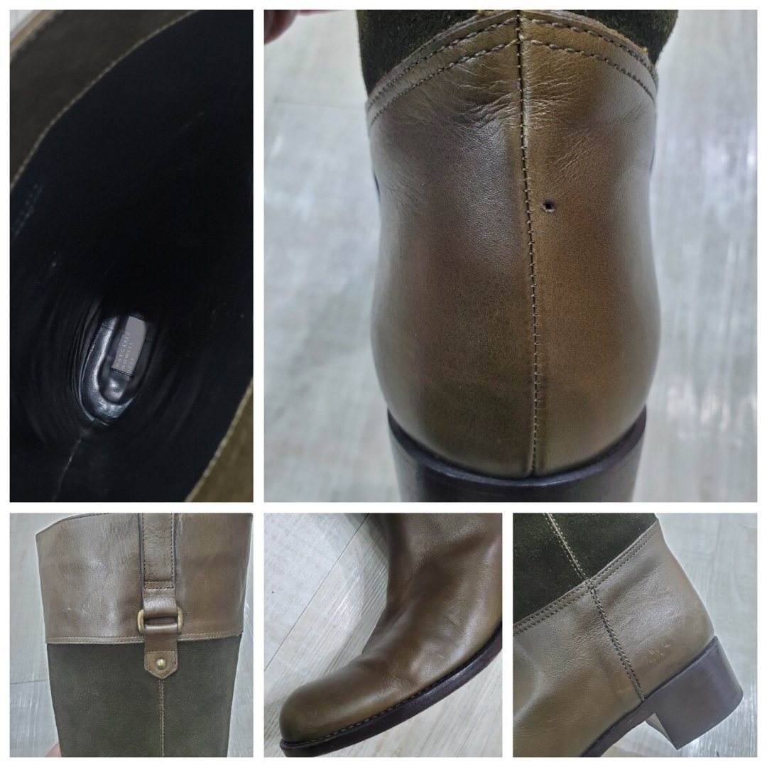 MARGARET HOWELL(マーガレットハウエル)のマーガレット ハウエル アイデア スエード レザー コンビ ブーツ 24.0cm レディースの靴/シューズ(ブーツ)の商品写真