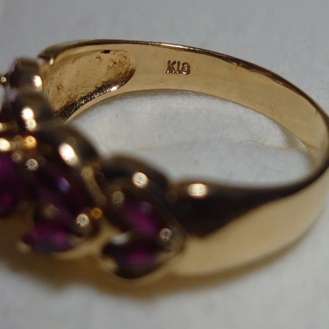 オススメ品⭐⭐1.00ctルビーK18ゴールドリング 12号 レディースのアクセサリー(リング(指輪))の商品写真