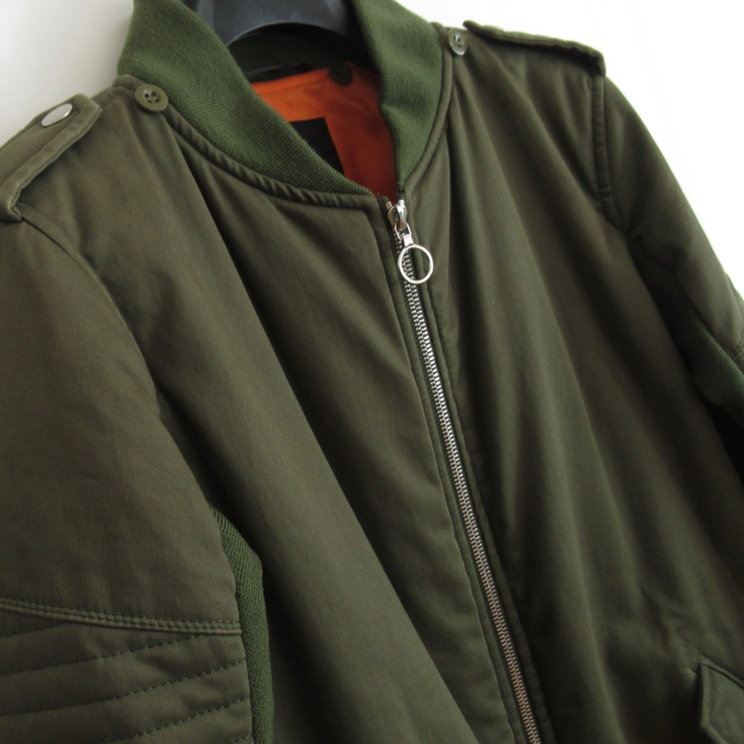 ato(アトウ)のato モード デザイン パデット MA-1 ブルゾン ジャケット 中綿 36 レディースのジャケット/アウター(ブルゾン)の商品写真