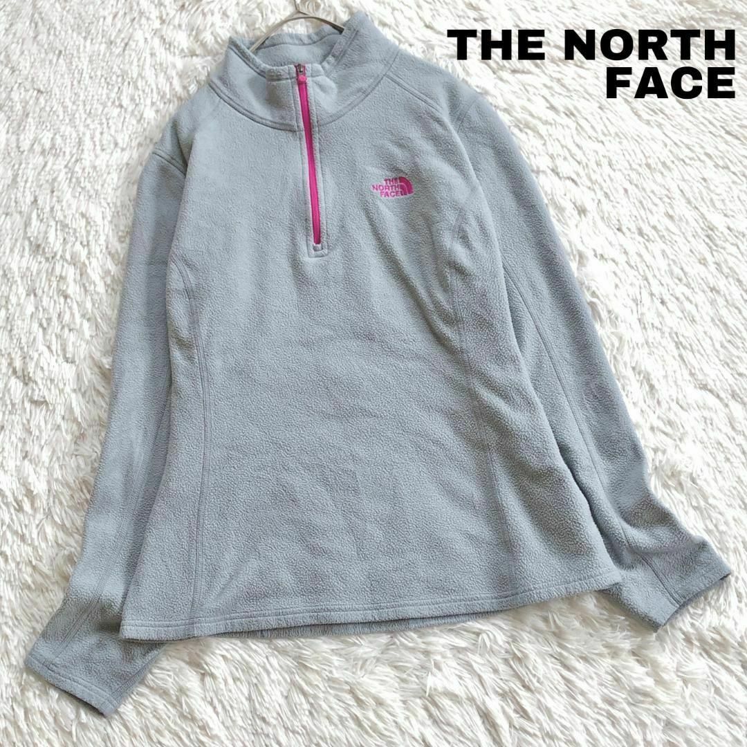 THE NORTH FACE(ザノースフェイス)のノースフェイス レディース ハーフジップフリース US規格 ロゴ刺繍 ae3 レディースのトップス(トレーナー/スウェット)の商品写真