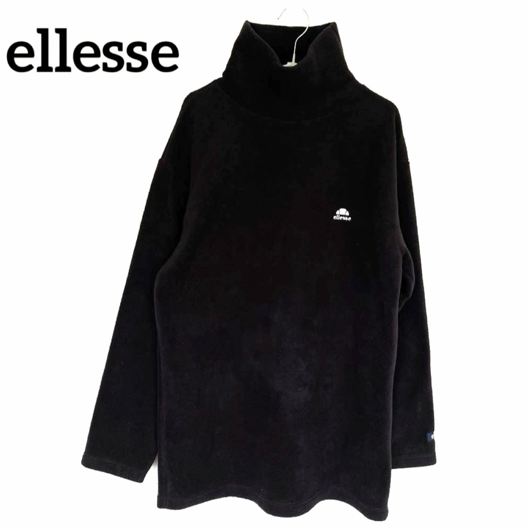 ellesse(エレッセ)のエレッセ　フリース　タートルネック　長袖　ロゴ刺繍　ワンポイント　防寒　Lサイズ メンズのトップス(スウェット)の商品写真