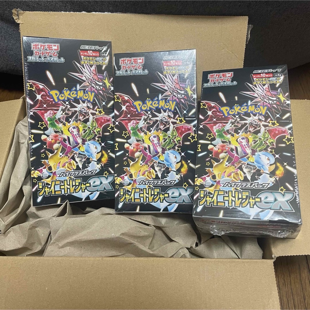 ◼️ポケモンカード　シャイニートレジャーex 3BOX シュリンク付き新品未開封品＃クレッフィ